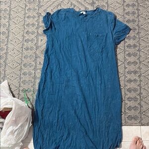 Time and Tru Blue Midi Skirt